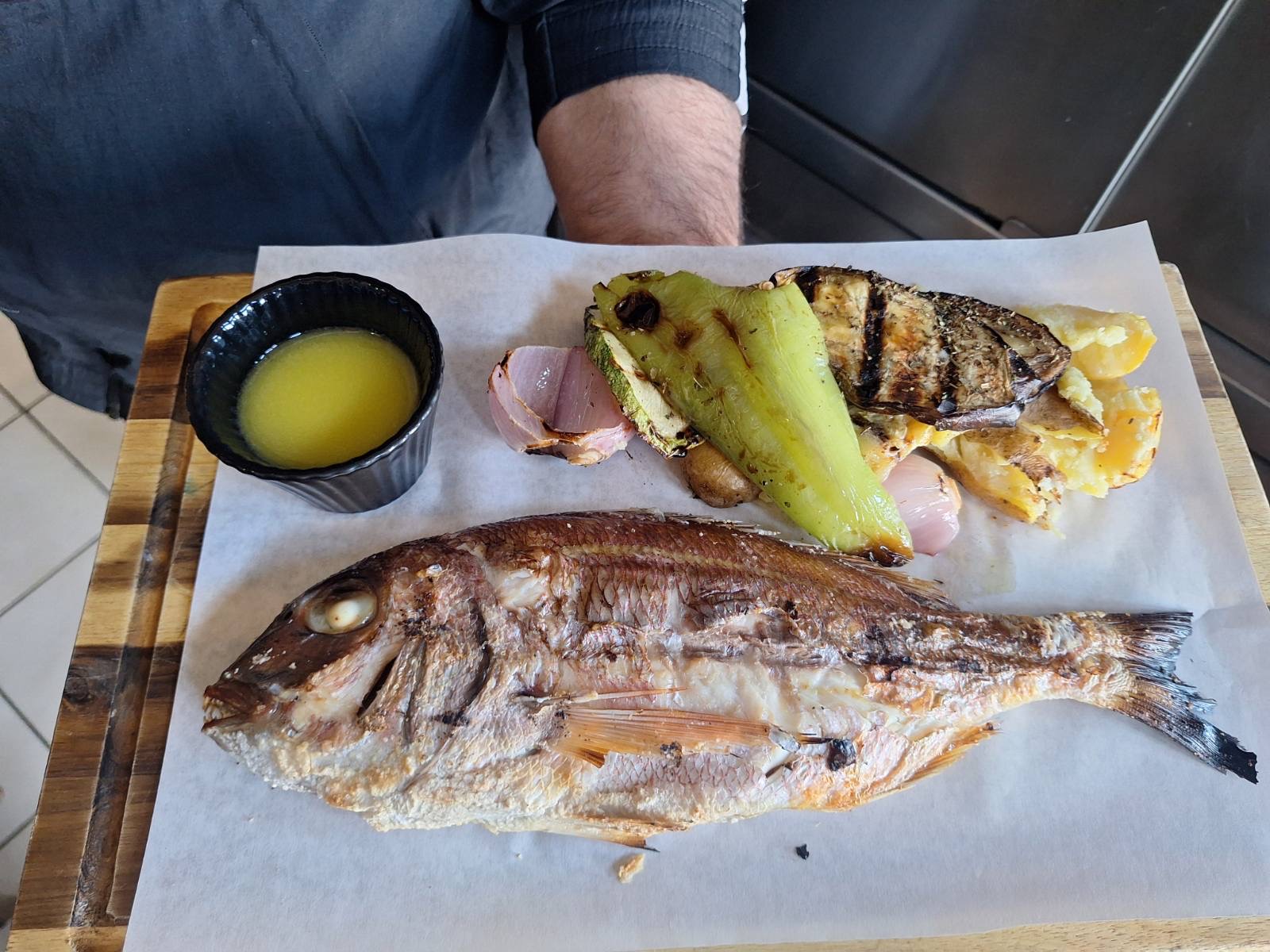 Grilled whole fish
